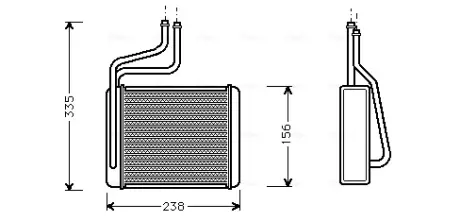 Радіатор обігрівача салону Ford Mondeo (00-) AVA AVA COOLING FD6286