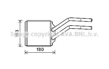 Радіатор обігрівача салону Ford Transit, Transit Tourneo, Transit Custom (00-14) AVA AVA COOLING FD6614