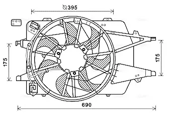 Вентилятор радіатора AVA COOLING FD7577