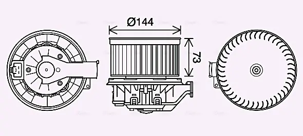 Вентилятор обігрівача салону Ford Fiesta (08-) AVA AVA COOLING FD8629 (фото 1)