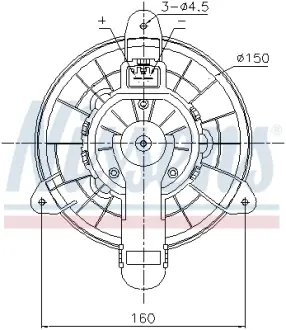 Вентилятор обігрівача Ford Transit (14-), Transit Custom (13-)  AVA AVA COOLING FD8727