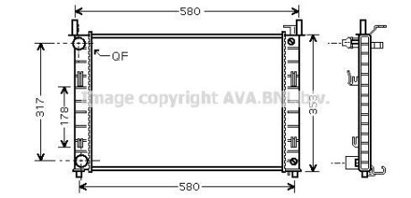 Радиатор охлаждения FORD (AVA) AVA COOLING FDA2324