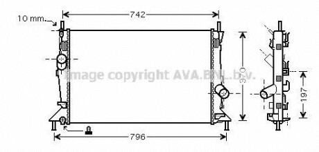 Радиатор охлаждения двигателя AVA AVA COOLING FDA2369 (фото 1)