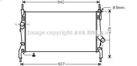 Радіатор охолодження двигуна Ford Transit, Transit Tourneo (06-14) AVA AVA COOLING FDA2405