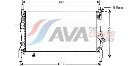 Радіатор охолодження двигуна Ford Transit, Transit Tourneo (06-14) AVA AVA COOLING FDA2405