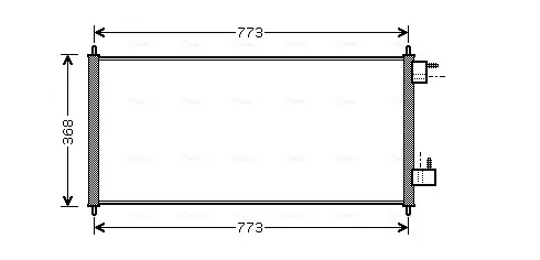 Радіатор кондиціонера FORD Transit Connect (P65, P70, P80) (вир-во AVA) AVA COOLING FDA5361 (фото 1)