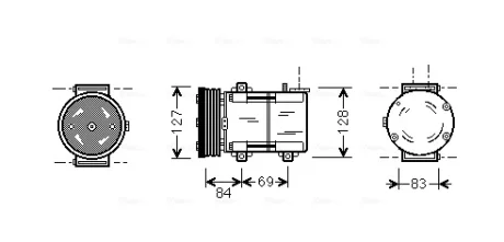Компресор кондиціонера Ford Transit (00-) AVA AVA COOLING FDAK167
