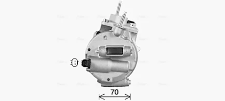 AVA FORD Компресор кондиціонера MONDEO V 2.0, 2.5 12-, GALAXY III 2.0 15- AVA COOLING FDAK670