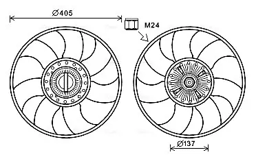AVA Вентилятор, система охолодження двигуна AVA COOLING FDF609 (фото 1)