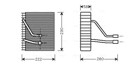Випарник кондиціонера Ford Fiesta, Fusion (01-) AVA AVA COOLING FDV330