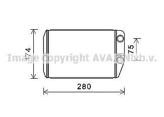 Радиатор отопителя салона Citroen Jumper Fiat Ducato Peugeot Boxer 06>11 11> AVA COOLING FT6410