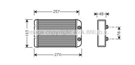 Теплообмінник, система опалення салону AVA COOLING FTA6254