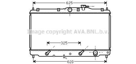 Радиатор охлаждения HONDA ACCORD IV (90-) 1.8-2.2 AT(AVA) AVA COOLING HD2011 (фото 1)