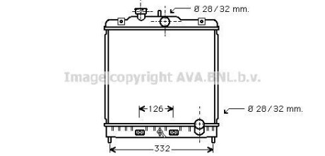 Радиатор охлаждения двигателя Honda Civic (AVA) AVA COOLING HD2120