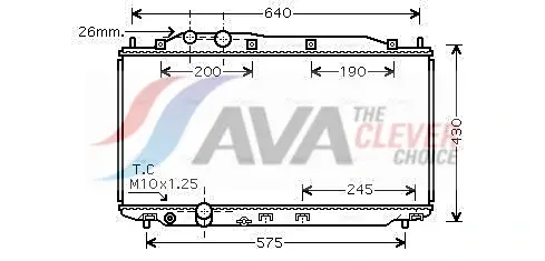 Радіатор, Система охолодження двигуна AVA COOLING HD2191 (фото 1)