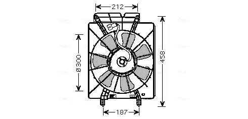 Вентилятор двигуна HONDA CR-V 2.0 06- (вир-во AVA) AVA COOLING HD7533 (фото 1)