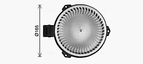 Вентилятор обігрівача салону Honda CR-V (06-), Accord (08-) MT, Toyota Land Cruiser Prado 120 (02-) AVA AVA COOLING HD8327