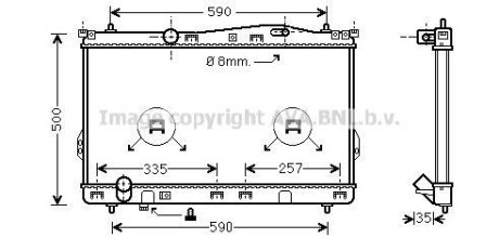 Радиатор охлаждения HYUNDAI TRAJET (FO) (99-) 2.0-2.7 (Ava) AVA COOLING HY2077