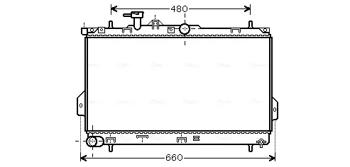Радіатор охолодження HYUNDAI MATRIX (FC) (01-) 1.6 i (вир-во AVA) AVA COOLING HY2097 (фото 1)