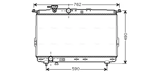 Радіатор охолодження HYUNDAI SONATA IV (EF) (98-) (вир-во AVA) AVA COOLING HY2106 (фото 1)
