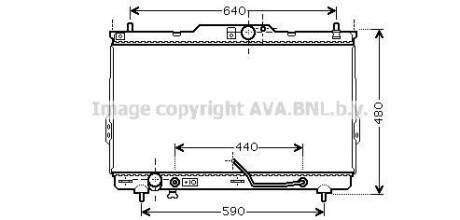 Радиатор охлаждения двигателя HYUNDAI SANTA FE 20TD AT 03-06 (Ava) AVA COOLING HY2114