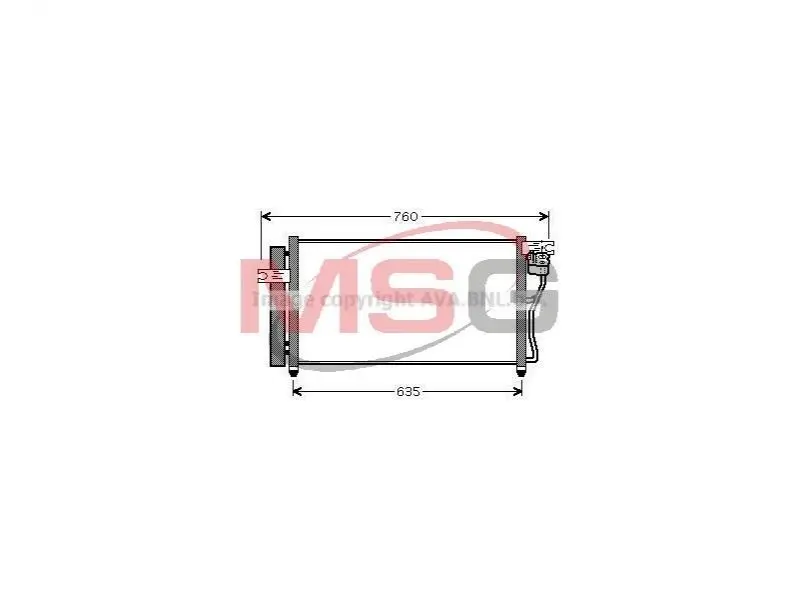 Конденсатор кондиціонера HYUNDAI Accent 05- (вир-во AVA) AVA COOLING HY5178D (фото 1)