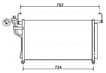 Конденсор кондиціонера Hyundai H-1 07-15 (Ava) AVA COOLING HY5315D (фото 1)
