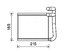 Радіатор обігрівача HYUN ACCENT 11- (вир-во AVA) AVA COOLING HY6393 (фото 1)