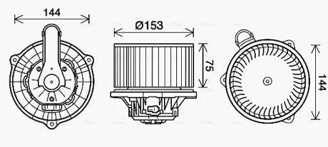 Вентилятор обігрівача Hyundai Elantra (10-), i30 (11-)/KIA Ceed (12-), Cerato (12-) AVA AVA COOLING HY8450