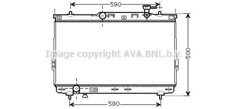 Радиатор охлаждения двигателя Santa Fe 2.0 i * Man. 08/00- (AVA) AVA COOLING HYA2109