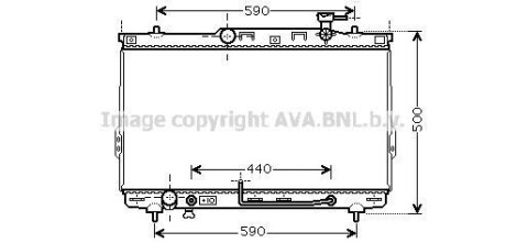 Радиатор охлаждения двигателя Hyundai Santa fe I 2,0i 2,0d 2,7i AT AVA COOLING HYA2110 (фото 1)