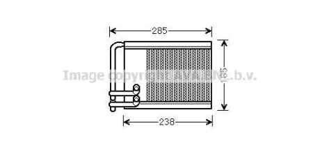 Радіатор обігрівача HYUNDAI Sonata V (NF) (AVA) AVA COOLING HYA6317