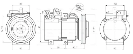 Компресор кондиціонера Hyundai Terracan (01-) 2.9 CRDI AVA AVA COOLING HYAK605