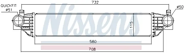AVA JEEP Інтеркулер COMPASS 1.4, 1.6, 2.0 16- AVA COOLING JE4096 (фото 1)