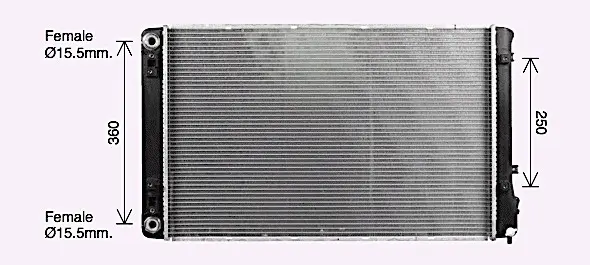 Радіатор, Система охолодження двигуна CLEVER FIT AVA COOLING KA2332 (фото 1)