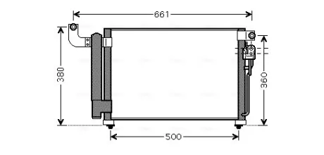 Радіатор кондиціонера AVA COOLING KA5082D