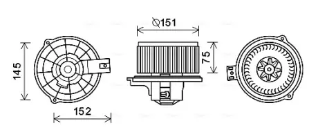 Вентилятор отопителя салона Kia Rio (05-10) AVA AVA COOLING KA8234