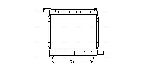 Радиатор охлаждения двигателя W124/W201 MT 18/20/23 -AC (Ava) AVA COOLING MS2039 (фото 1)