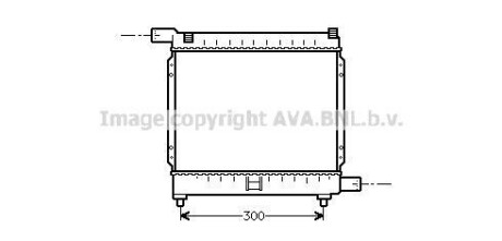 Радиатор охлаждения двигателя W124/W201 MT 18/20/23 -AC (Ava) AVA COOLING MS2039 (фото 1)