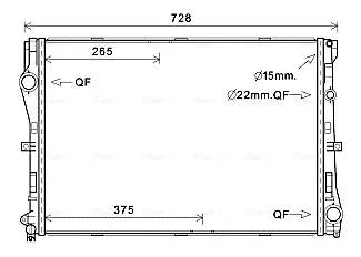 Радіатор охолодження двигуна MB C-Class W205 (14-), E-Class W213 (16-), GLC (16-) АКПП AVA AVA COOLING MS2679