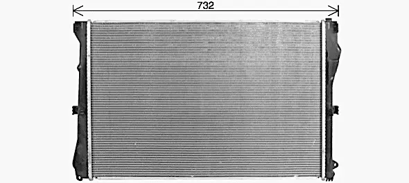Радіатор, Система охолодження двигуна AVA COOLING MS2728 (фото 1)