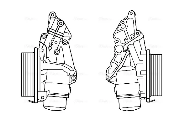 Радіатор масляний MERCEDES W204/W207/W211 DIESEL в зборі (вир-во AVA) AVA COOLING MS3688H (фото 1)