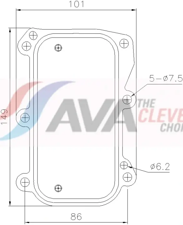 AVA DB Оливний радіатор (без корпуса) A-CLASS (W176) 13-, C-CLASS (W205) 13-, E-CLASS (W213) 16- AVA COOLING MS3803 (фото 1)