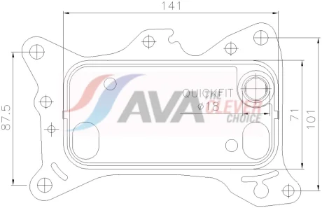 AVA DB Оливний радіатор (без корпуса) A-CLASS (W176) 12-, B-CLASS Sports Tourer (W246, W242) 11-, GLA-CLASS (X156) 13- AVA COOLING MS3804