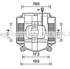 Вентилятор отопителя салона MB S221 05&gt;13 AVA COOLING MS8669 (фото 1)