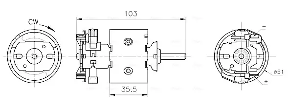 Вентилятор салону VW LT 28 (1996) 2.3 (вир-во AVA) AVA COOLING MS8783 (фото 1)