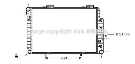 Радиатор охлаждения двигателя MB W202(C) MT/AT +AC 96- (Ava) AVA COOLING MSA2174 (фото 1)