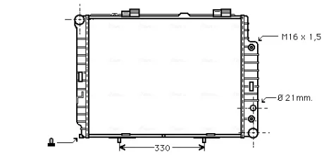 Радіатор MBW210 E-KL MT/AT +AC 97- (Ava) AVA COOLING MSA2283