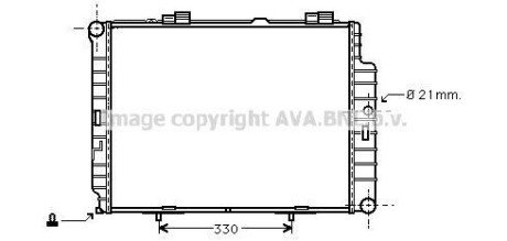 Радиатор охлаждения двигателя MB E-class (W210) 2,7d 3,2d AVA AVA COOLING MSA2287 (фото 1)