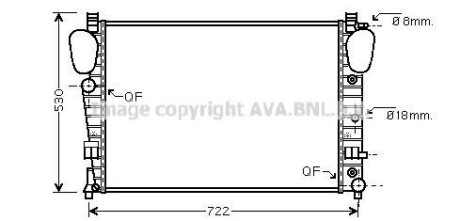 Радиатор охлаждения двигателя MB S220 320-400CDI 420-600i AC+/- AVA COOLING MSA2309